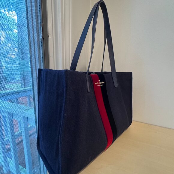 π Kate Spade Washington Square Mega Sam Navy Tote 13.7" - Excellent Condition - Picture 3 of 12